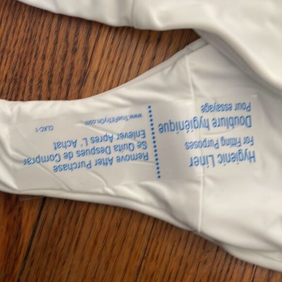 Andie bikini Set Santorini Top 90s High Waisted Bottom White size L NWT - Picture 10 of 14